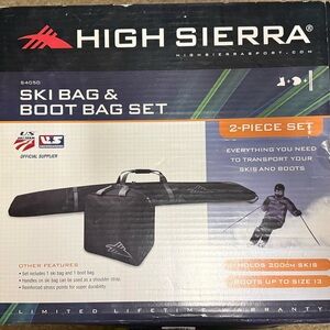 High Sierra Black and Gray Ski Bag Set